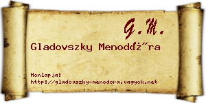 Gladovszky Menodóra névjegykártya